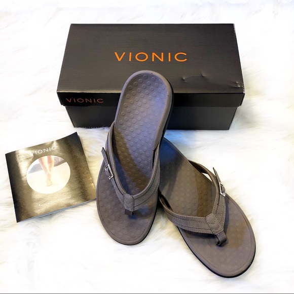 Vionic Shoes | Vionic Tide Patty Greige Sandal Size 8 | Poshmark